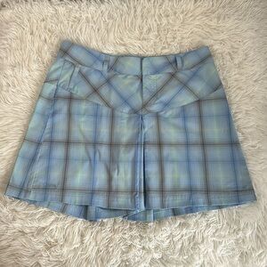 Columbia Omni-Dry Titanium Blue Plaid Skort